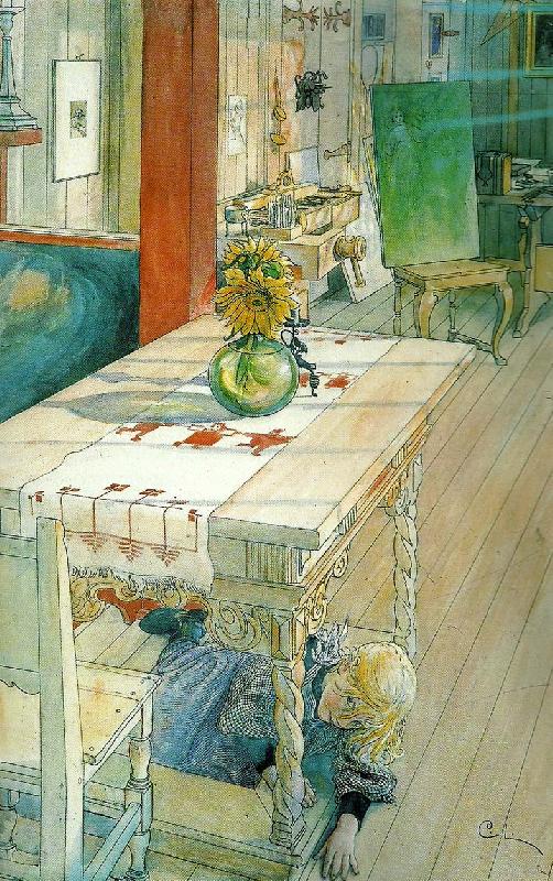 Carl Larsson kurragomma oil painting picture